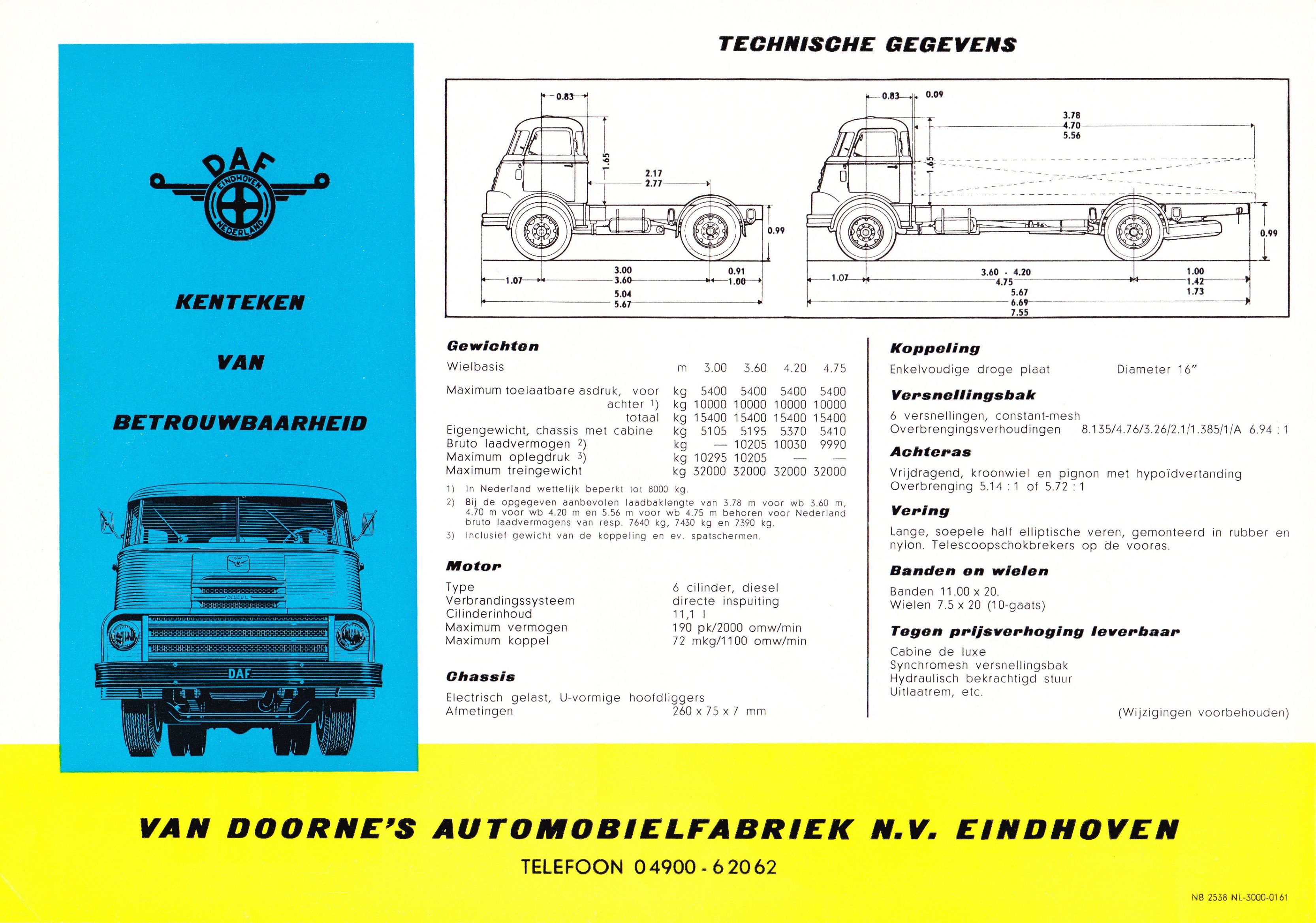 1961 Daf 2000 Brochure